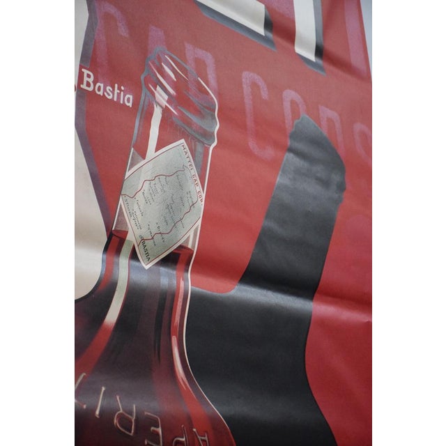 Large Mattei Cap Corse Advertising Poster by Rene Bougros, 1950s For Sale - Image 18 of 18
