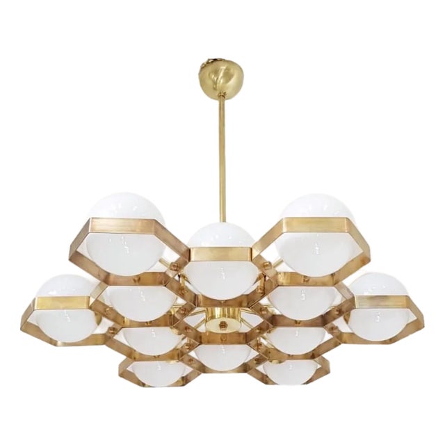21st Century Honeycomb Murano Chandelier by Fabio LTD For Sale