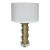 Revelation Modern Satin Brass and Crystal Bubble Glowing Table Lamp For Sale