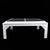Presenting the elegant Hollywood Regency Mirrored Fretwork Coffee Table, featuring smoke glass accents, in beautiful as-...