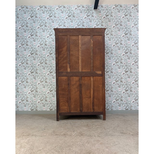 Large Antique Oak Wardrobe, 1890s For Sale - Image 5 of 12