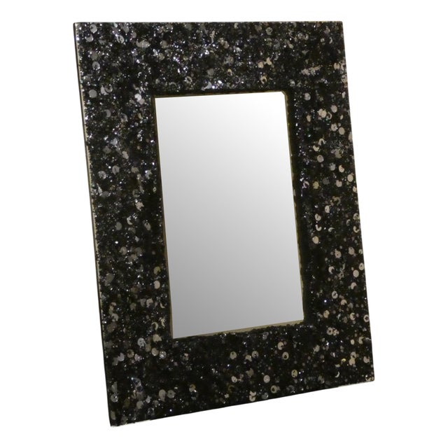 Table Mirror & Photo Frame in Crystal and Resin from Vetreria Darte, Italy, 1990s For Sale