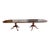 Custom Made Banquet Eastern Black Walnut Two Pedestal Dining Table With Three Leaves, Late 20th Century For Sale