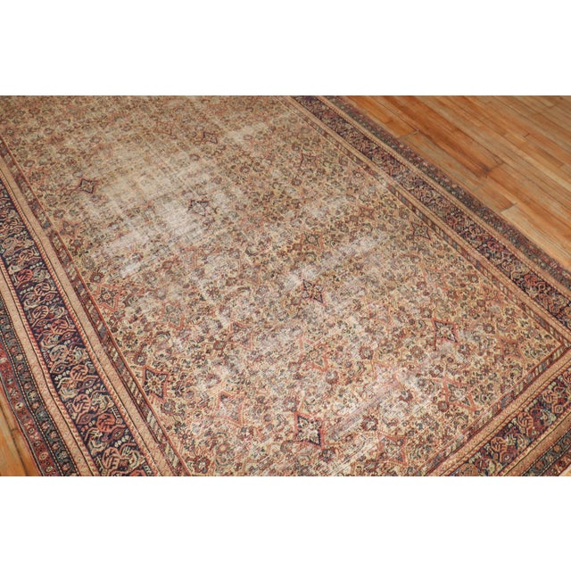 Early 20th Century Rustic Worn Fereghan Gallery Rug - 6'8" x 16'4" For Sale - Image 9 of 10