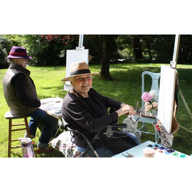 Pink Peonies with little "Heritage" roses was painted in 2024. It is a 16 x 20 inch painting and has no dings or flaws....