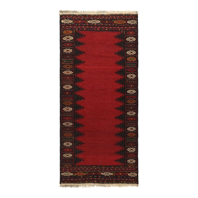 Vintage Afghan Kilim With Red Open Field, From Rug & Kilim For Sale