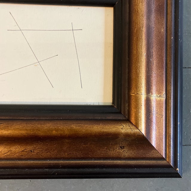 Abstract 1980’s Vintage Robert Cooke Abstract Pen & Ink Drawing For Sale - Image 3 of 4