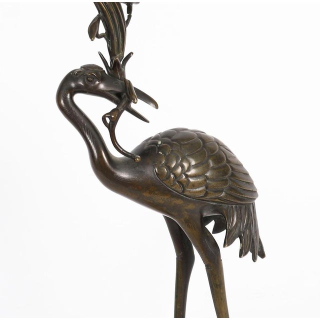 Antique Japanese Bronze Pricket Candlesticks, 19th Century, Set of 2 For Sale - Image 13 of 18