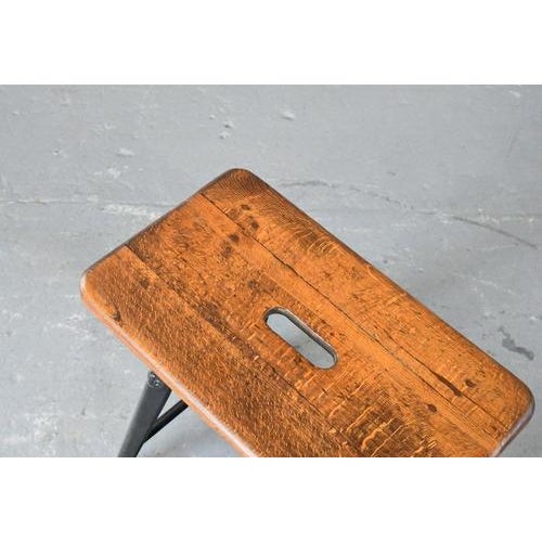 Industrial Factory Stool by Rowac, 1920s For Sale - Image 4 of 8