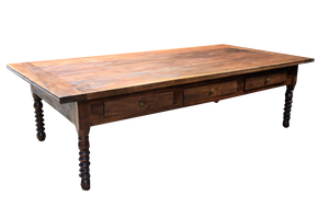 20th Century Wooden Passementier Table with Drawer, France, Lyon, 1880
