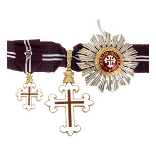 1st Century Military Plaque and Crosses of the Order of Military Merit, Set of 3 For Sale