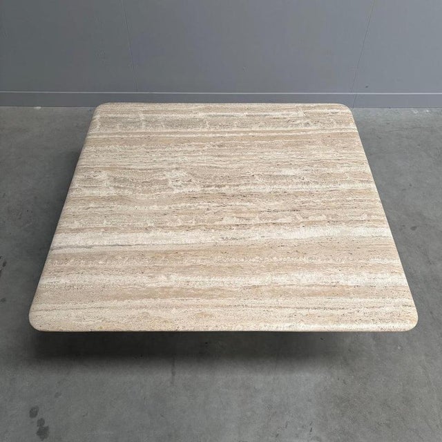 Large Vintage Travertine Coffee Table, 1970s For Sale - Image 9 of 14