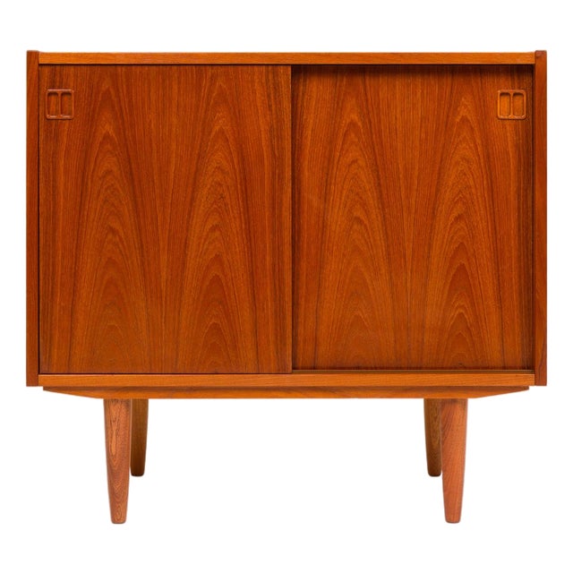 Vintage Danish Mid-Century Teak Two-Door Credenza For Sale
