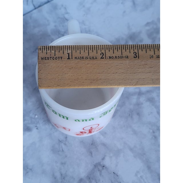 1930s Christmas Holiday Tom and Jerry Milk Glass Mugs For Sale - Image 10 of 12