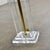 Vintage Mid-Century Modern Art Deco or Hollywood Regency Floor Lamp Lucite and Brass Plate Black Shade For Sale - Image 12 of 17
