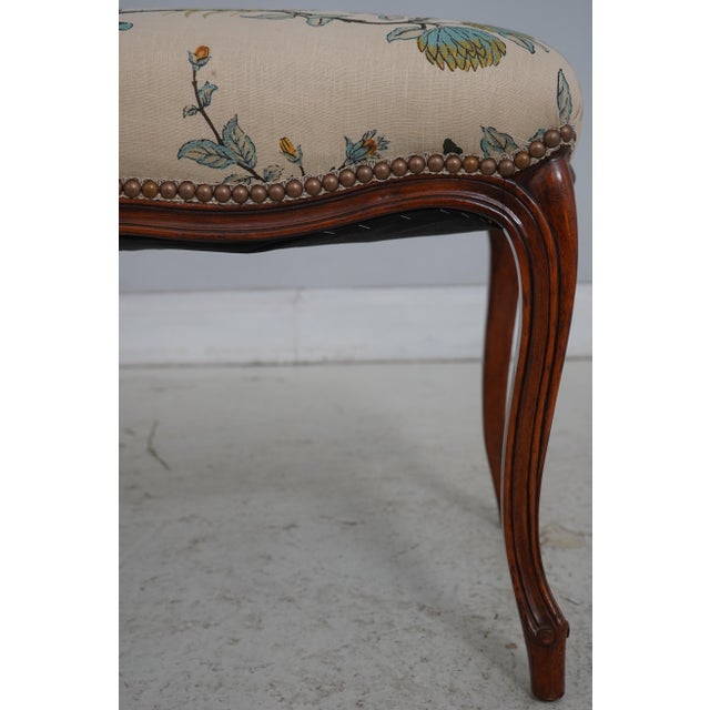 French Louis XV Peacock Upholstered Seat Bench For Sale In Philadelphia - Image 6 of 12