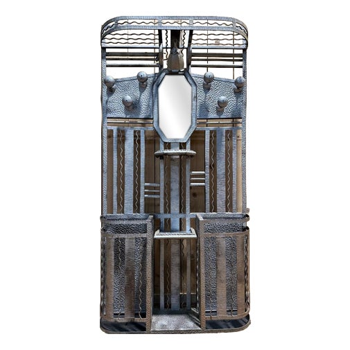 Art Deco Iron Coat Rack For Sale