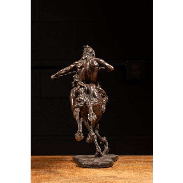 Late 20th Century John Barney Weaver Franklin Mint Native American Horseback Sculpture For Sale In Chicago - Image 6 of 10