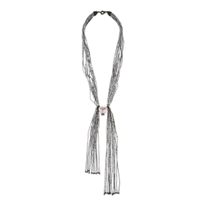21st Century Matthew Campbell Laurenza MCL Necklace Lavalier Rose Quartz Hematite 925 Sterling Silver