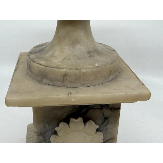 19th Century Grand Tour NeoClassical Alabaster Carved Urn For Sale - Image 16 of 18
