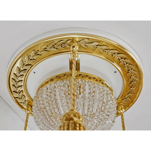 Metal Art Nouveau Ceiling Lamp, 1890s For Sale - Image 7 of 11
