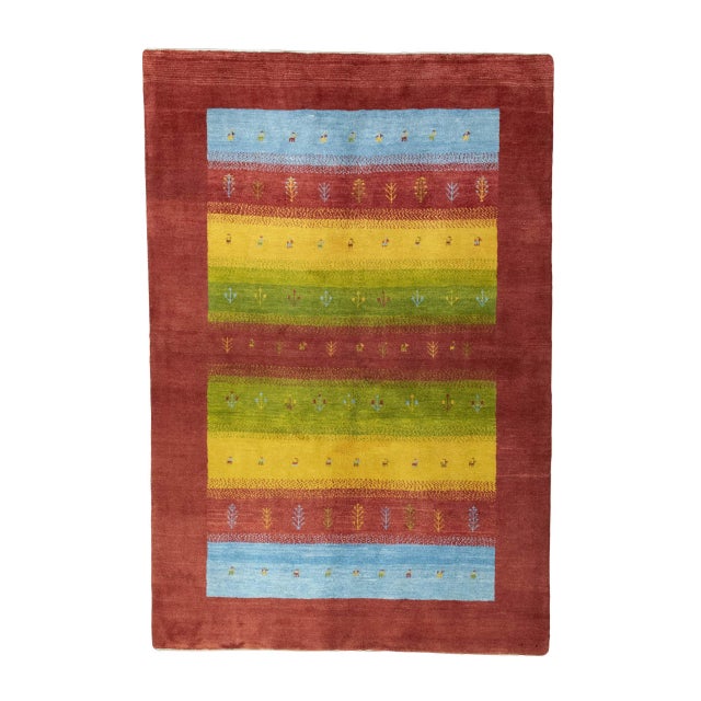 Gabbeh Loribaft Rug in Wool For Sale - Image 11 of 11