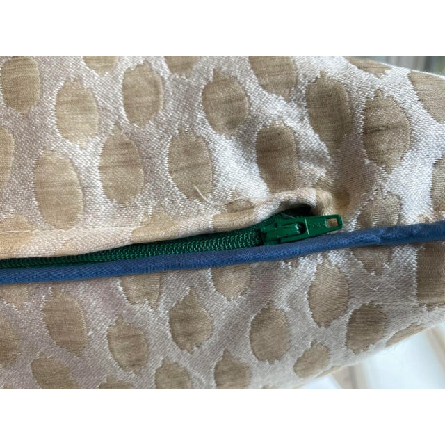 Contemporary Cream & Beige Dotted Throw Pillow Cover For Sale - Image 3 of 3