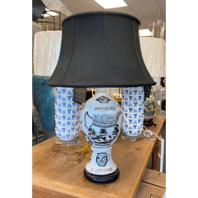 1840's C Levering Importer Hand-Painted Baltimore Advertising Lamp For Sale - Image 13 of 13