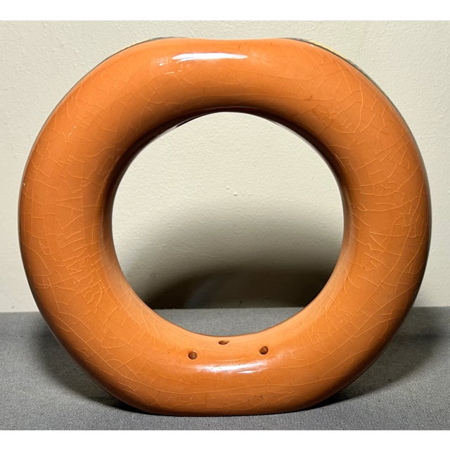 Up for sale is a Vintage Circa 1970 Santa Maria de Jesus Ceresa Guatemala Pottery Terracotta Standing Ring Vase! It...