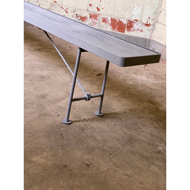 Vintage Wwii u.s. Navy Steel Bench For Sale - Image 12 of 13