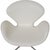 Animal Skin Swan Chair in White Aura Leather by Arne Jacobsen, 2011 For Sale - Image 7 of 18