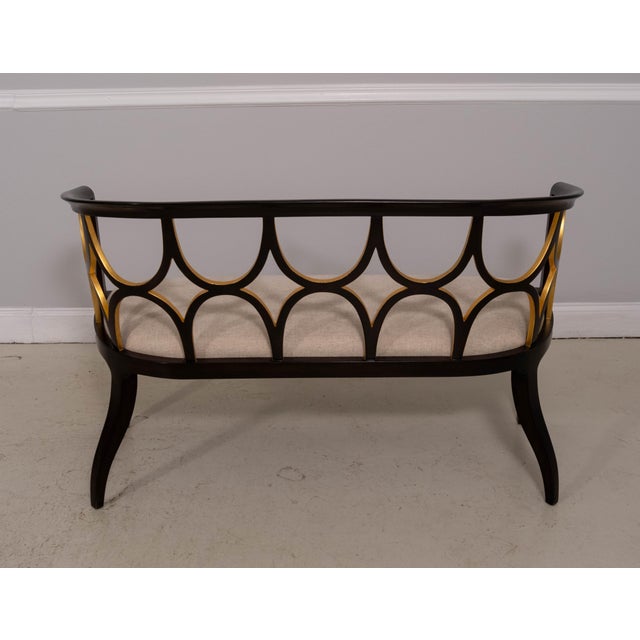Theodore Alexander Theodore Alexander Decorated Settee W. Gold Accents For Sale - Image 4 of 15