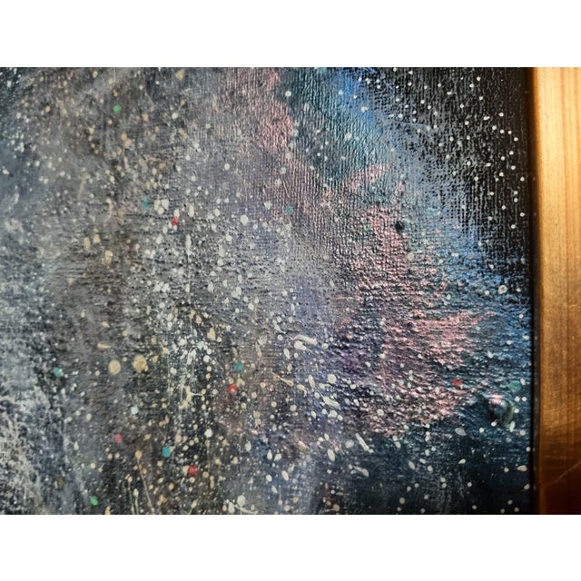 2020s Nebula Galaxy Stars Artist Signed Painting For Sale - Image 5 of 8