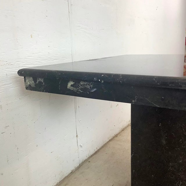 Vintage Nero Marquina Marble Coffee Table For Sale - Image 11 of 12