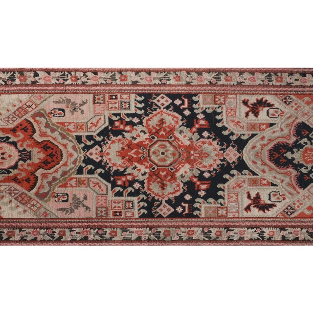 Neoclassical Style Caucasian Style Runner, Extra-Long Hallway Carpet For Sale - Image 9 of 12