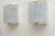 Doria Leuchten Germany Vintage Textural Ice Glass Pipe Tube and Brass Scones by Doria, Pair Of, 1950's For Sale - Image 4 of 10