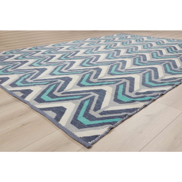 Ivory Contemporary Turkish Moroccan Rug, 09'00 X 13'00 For Sale - Image 8 of 10