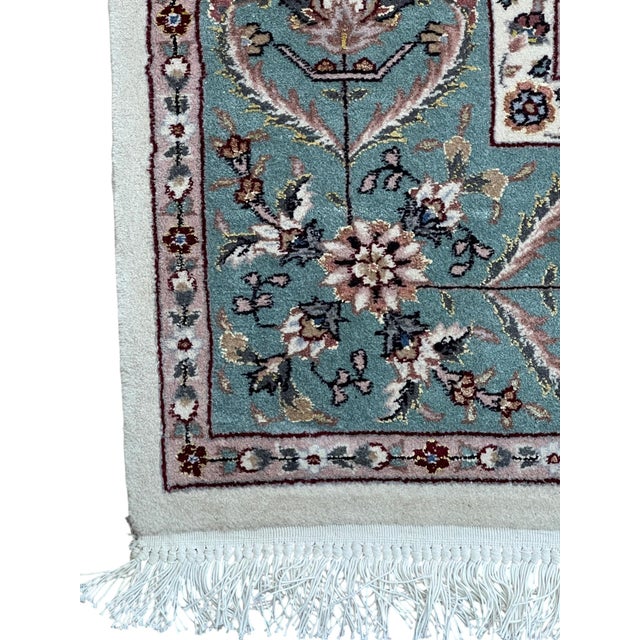 Indo Persian Tabriz Wool & Silk Rug 6’1” X 9’ For Sale In Washington DC - Image 6 of 6