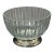 Vintage Elegant Italian Crystal Serving Bowl Silver-Plated Base Marked For Sale