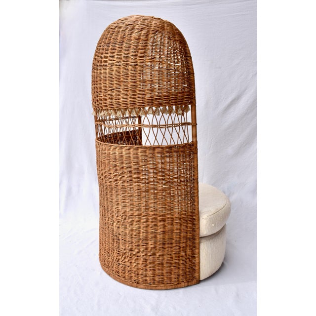 Vintage Wicker Dome Hooded Chair Chairish