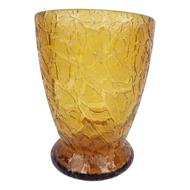 Art Deco Glass Vase, 1920s For Sale
