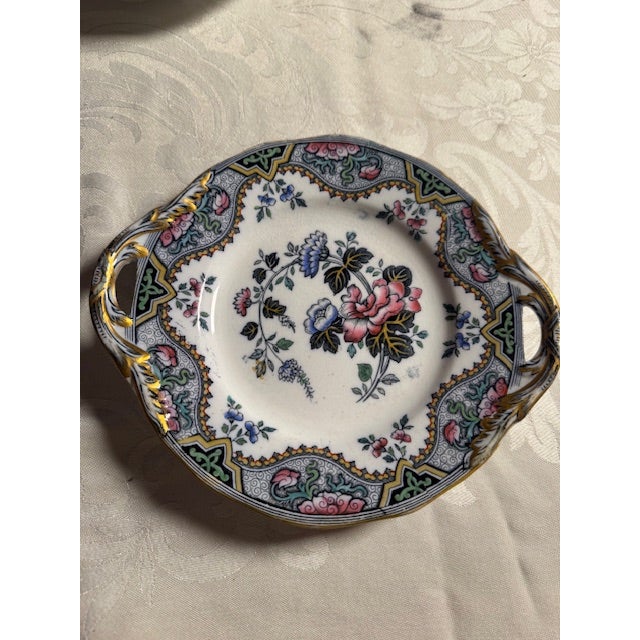 Antique Doulton (p.b.&h) Burslem Alma Salad Plate With Handles. Set of 5. For Sale In Detroit - Image 6 of 10