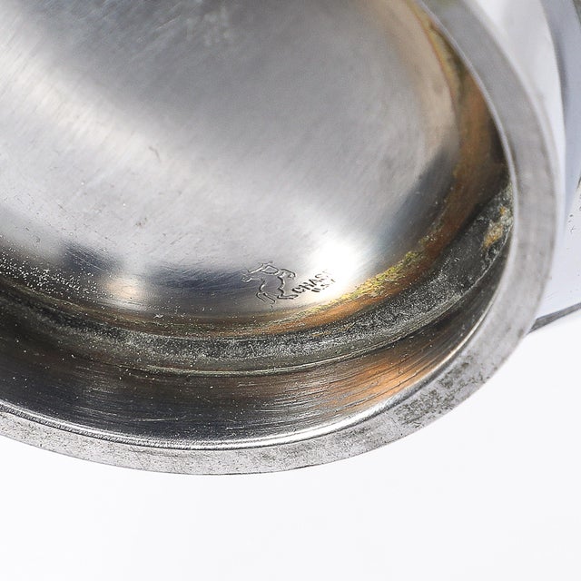 Art Deco Chrome Pancake Corn Set Blue Tray by Russel Wright for Chase For Sale - Image 14 of 14