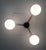 Mid-Century Modern Tre Satin Black Nickel and Glossy White Globe Flush Mount by Fabio Ltd For Sale - Image 3 of 7