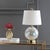 Modern Orb Base Table Lamp - Clear & Gold For Sale - Image 3 of 5