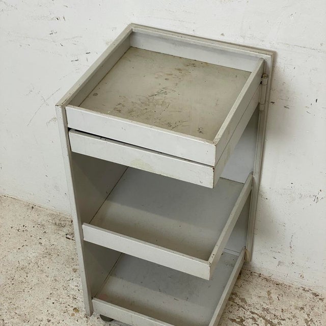1960s Vintage Architects Trolley in Grey Metal, 1960s For Sale - Image 5 of 7