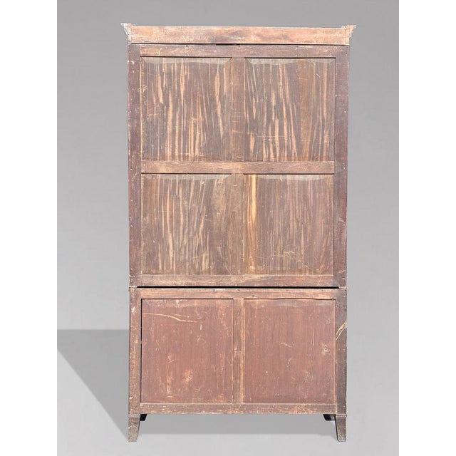 Wood Antique George III Tall Mahogany Bookcase, 1780 For Sale - Image 7 of 16
