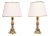 Hollywood Regency Brass Table Lamps, USA, 1970s, Set of 2 For Sale