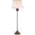 Julie Neill for Visual Comfort Signature Alberto Large Floor Lamp in Antique Bronze Leaf with Linen Shade For Sale