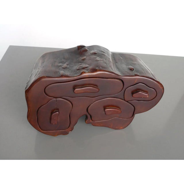 French Wooden Jewellery Box by Le Jardin D'Eden, 1970s, in Good conditions. Designed 1970 to 1979 This piece has an...